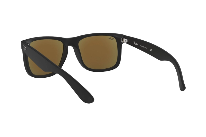 LENTES SOL RAY-BAN JUSTIN NEGRO ESPEJADOS - 5