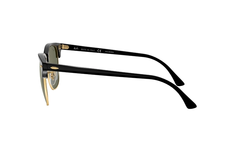 LENTES SOL RAY-BAN CLUBMASTER NEGRO POLARIZADOS - 4