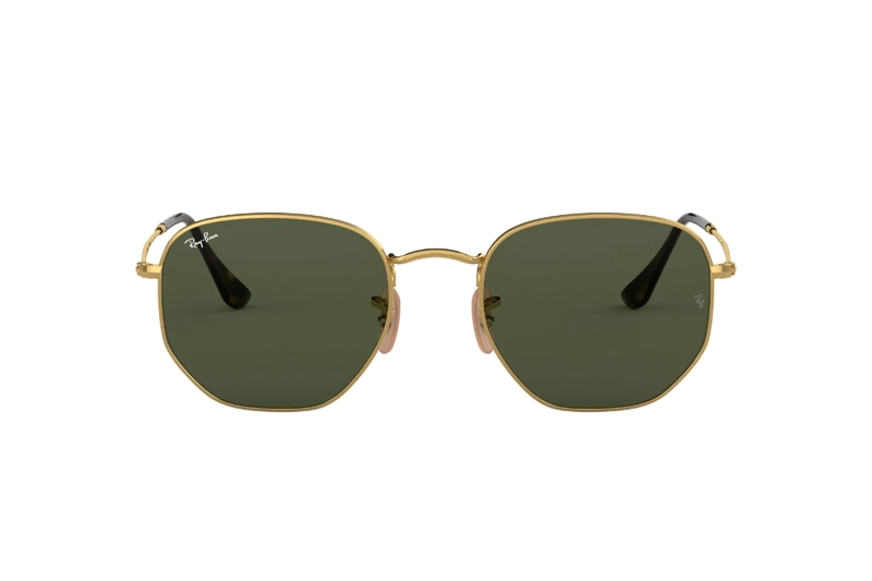 LENTES SOL RAY-BAN HEXAGONAL GOLD GREEN - 1