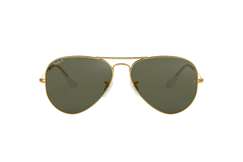 LENTES SOL RAY-BAN AVIATOR CLASSIC LEGEND GOLD POLARIZADOS - 1