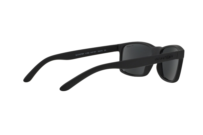 LENTES SOL ARNETTE SLICKSTER BLACK RUBBER - 9