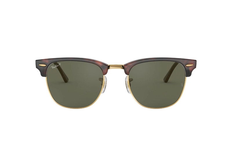 LENTES SOL RAY-BAN CLUBMASTER RED HAVANA POLARIZADOS - 1