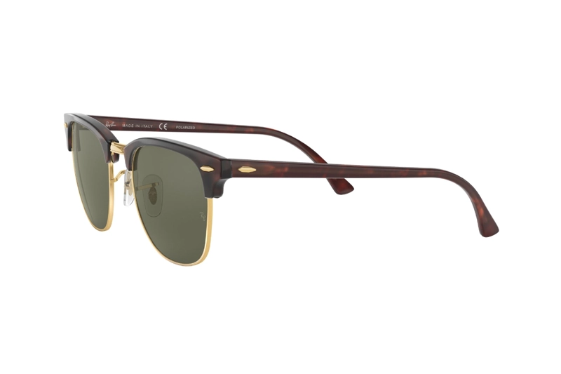 LENTES SOL RAY-BAN CLUBMASTER RED HAVANA POLARIZADOS - 3