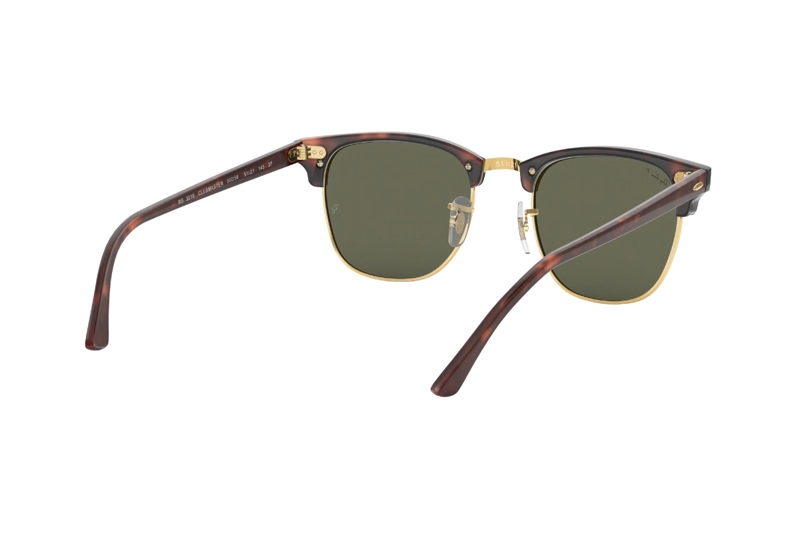 LENTES SOL RAY-BAN CLUBMASTER RED HAVANA POLARIZADOS - 8