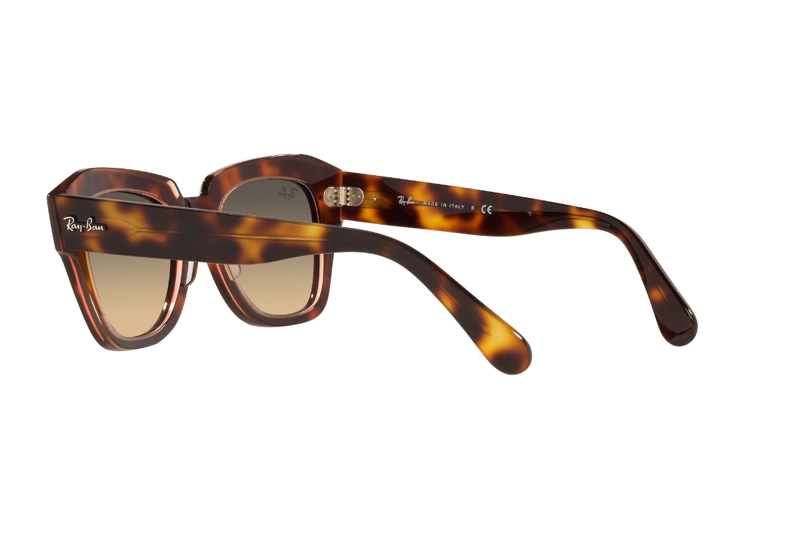 LENTES SOL RAY-BAN STATE STREET HAVANA ON PINK - 5