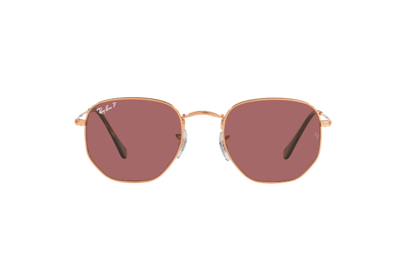 LENTES DE SOL HEXAGONAL ROSE GOLD POLARIZADOS RAY-BAN - 1