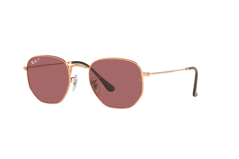 LENTES DE SOL HEXAGONAL ROSE GOLD POLARIZADOS RAY-BAN - 2