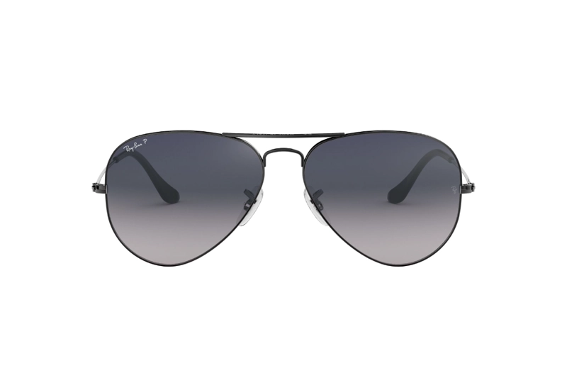 LENTES SOL RAY-BAN AVIATOR AZUL DEGRADÉ POLARIZADOS - 1