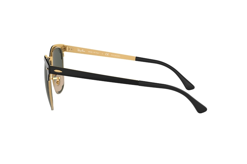 LENTES SOL RAY-BAN CLUBMASTER METAL NEGRO POLARIZADOS - 3