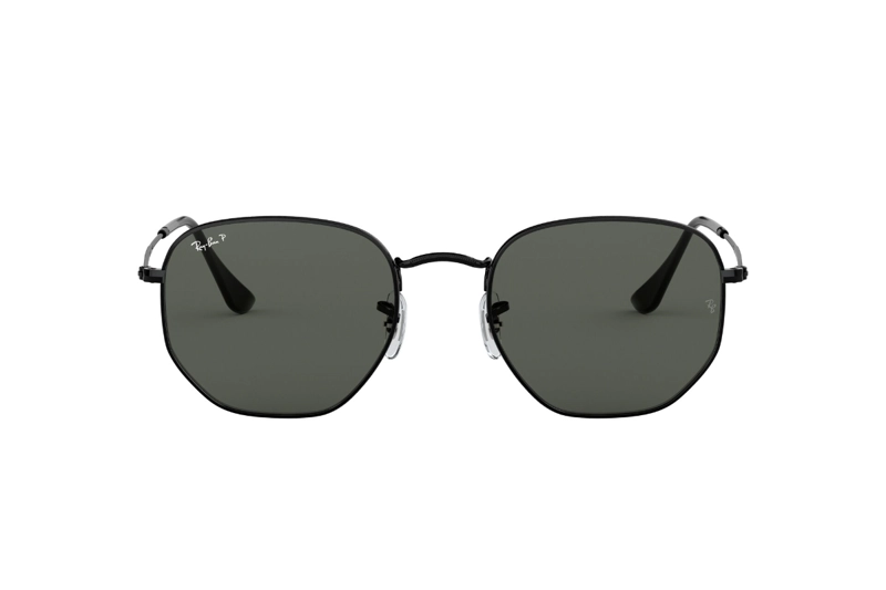 LENTES SOL RAY-BAN HEXAGONAL NEGRO POLARIZADOS - 1