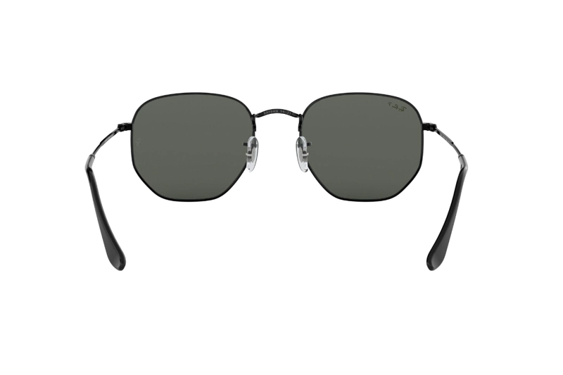 LENTES SOL RAY-BAN HEXAGONAL NEGRO POLARIZADOS - 4