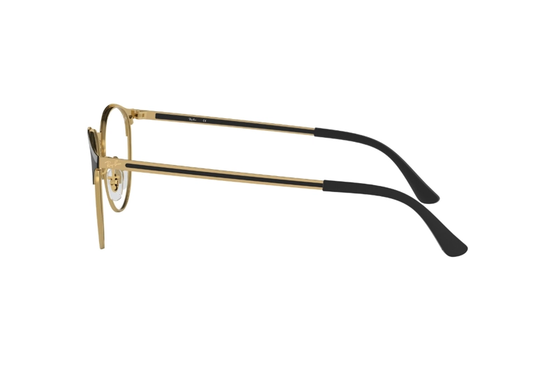 LENTES RAY-BAN ÓPTICOS NEGRO SOBRE DORADO ÓPTICAL - 3
