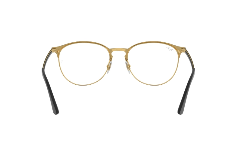LENTES RAY-BAN ÓPTICOS NEGRO SOBRE DORADO ÓPTICAL - 4