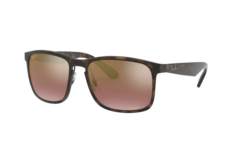 LENTES SOL RAY-BAN VIOLETA ESPEJADO CHROMANCE POLARIZADOS - 2