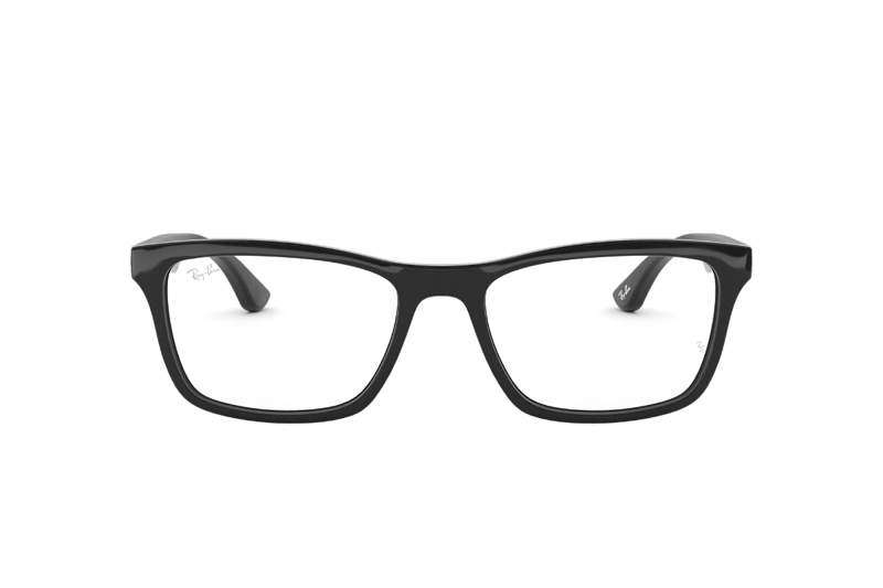 LENTES RAY-BAN ÓPTICOS NEGRO SOBRE DORADO ÓPTICAL - 1