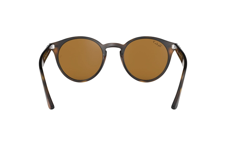 LENTES SOL RAY-BAN ROUND HAVANA POLARIZADOS - 4