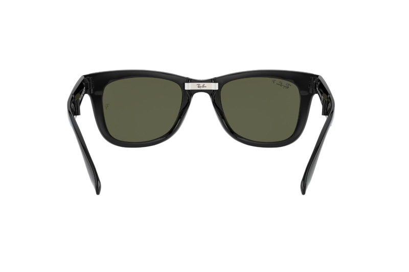LENTES SOL RAY-BAN WAYFARER FOLDING NEGRO POLARIZADOS - 4