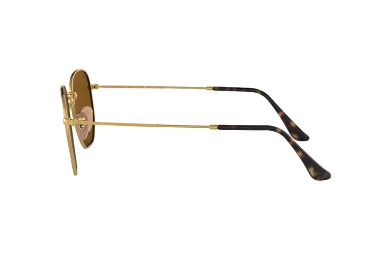 LENTES SOL RAY-BAN HEXAGONAL CAFÉ POLARIZADOS - 3