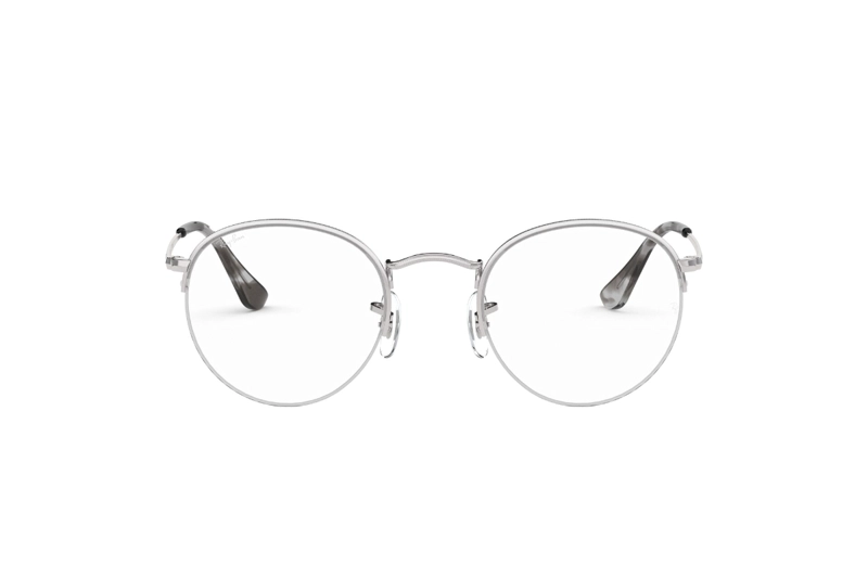 LENTES OPTICOS ROUND GAZE GRIS RAY-BAN OPTICAL - 1