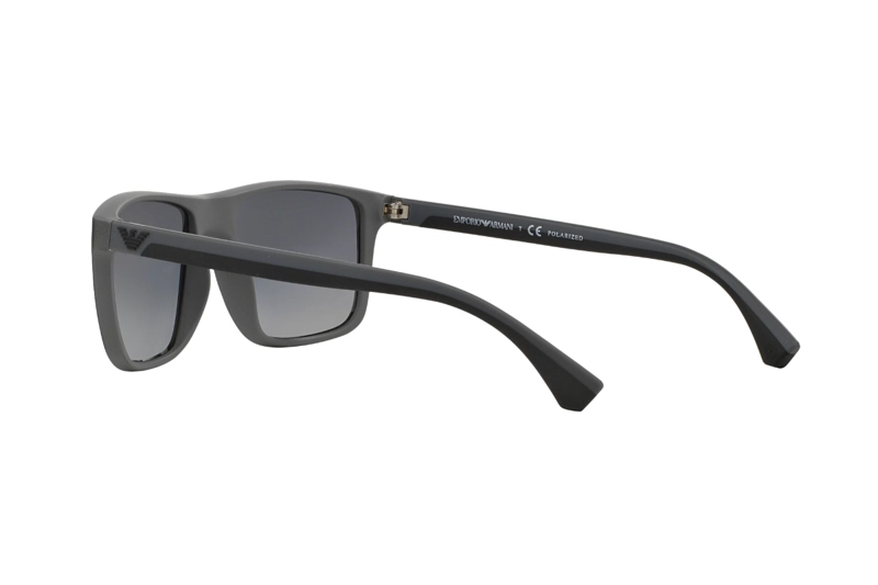 LENTES DE SOL GOMA NEGRA Y GRIS POLARIZADOS EMPORIO ARMANI - 5