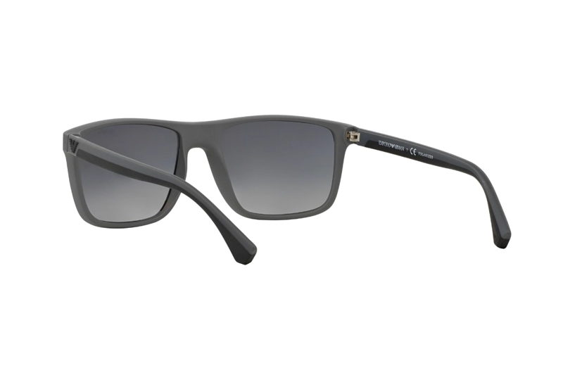 LENTES DE SOL GOMA NEGRA Y GRIS POLARIZADOS EMPORIO ARMANI - 6