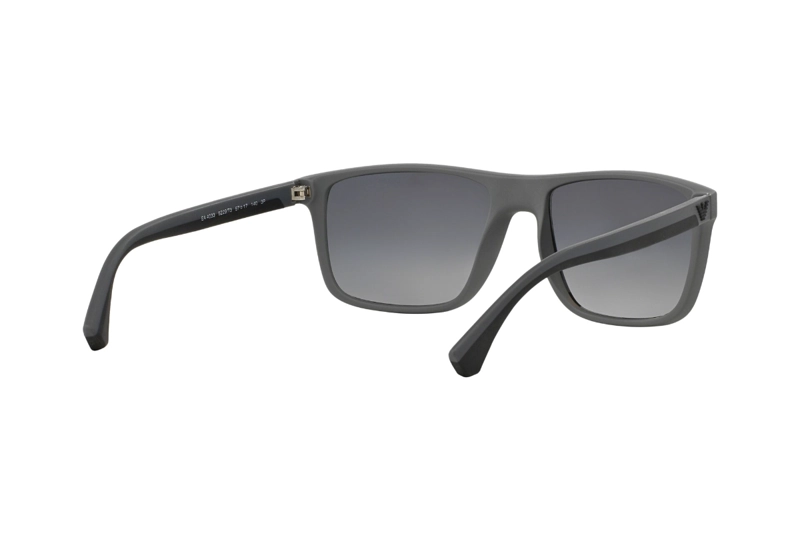 LENTES DE SOL GOMA NEGRA Y GRIS POLARIZADOS EMPORIO ARMANI - 8