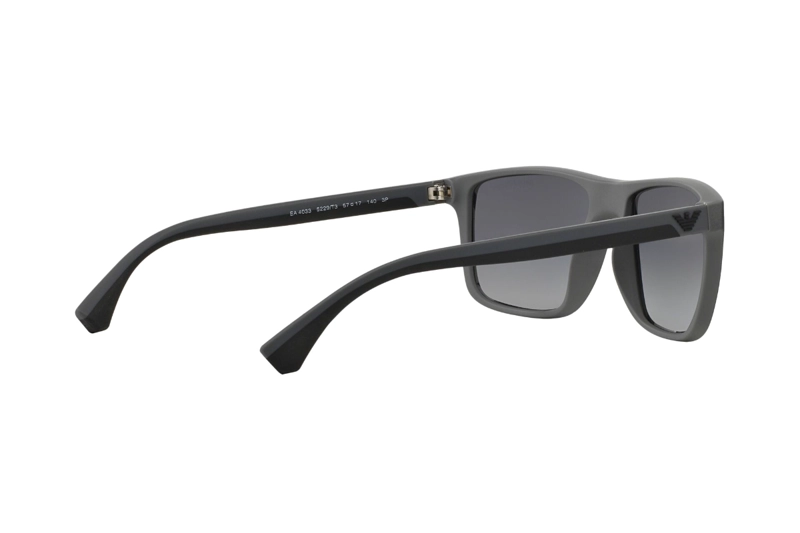 LENTES DE SOL GOMA NEGRA Y GRIS POLARIZADOS EMPORIO ARMANI - 9
