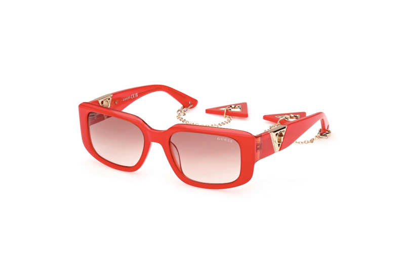 LENTES SOL GUESS SHINY RED - 2