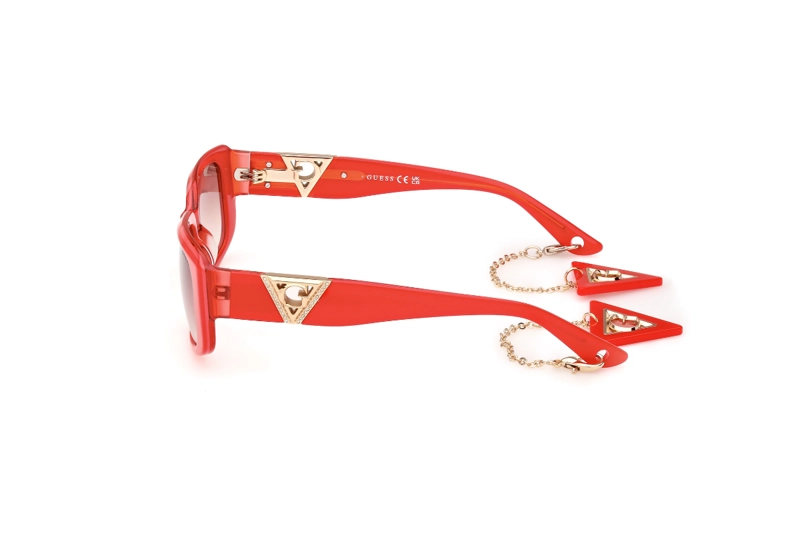 LENTES SOL GUESS SHINY RED - 3