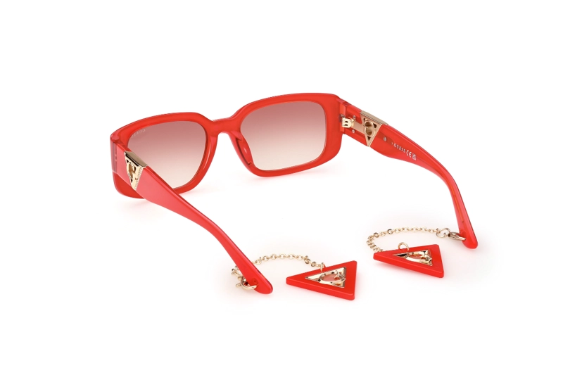 LENTES SOL GUESS SHINY RED - 4