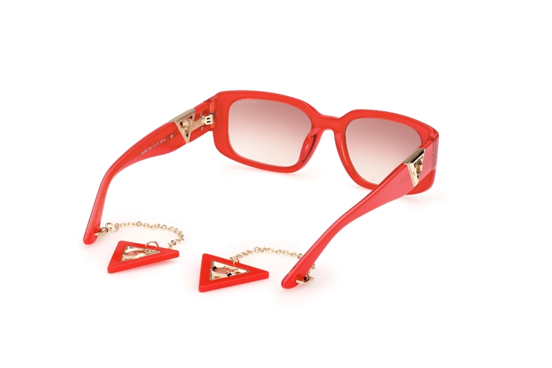 LENTES SOL GUESS SHINY RED - 6