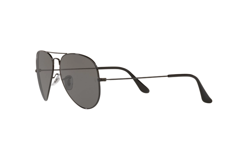 LENTES SOL RAY-BAN AVIATOR LARGE METAL NEGRO POLARIZADOS - 3
