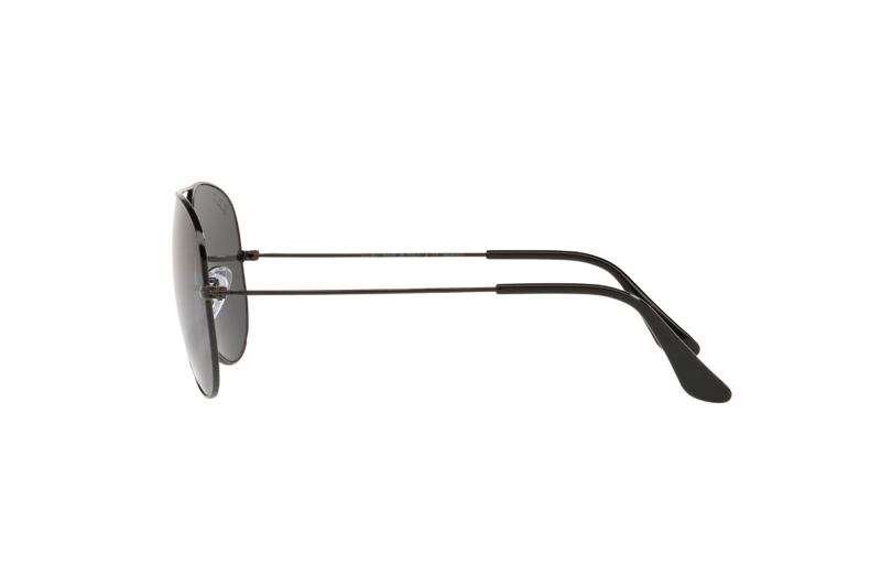 LENTES SOL RAY-BAN AVIATOR LARGE METAL NEGRO POLARIZADOS - 4