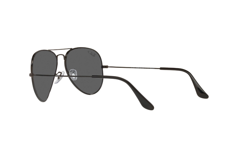 LENTES SOL RAY-BAN AVIATOR LARGE METAL NEGRO POLARIZADOS - 5