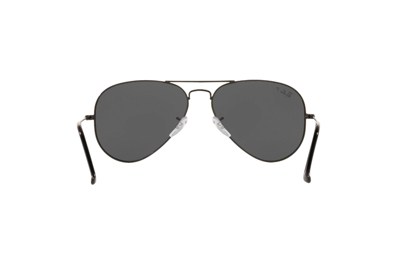 LENTES SOL RAY-BAN AVIATOR LARGE METAL NEGRO POLARIZADOS - 7