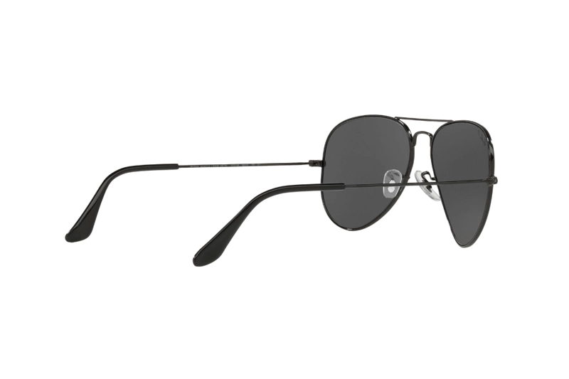 LENTES SOL RAY-BAN AVIATOR LARGE METAL NEGRO POLARIZADOS - 9
