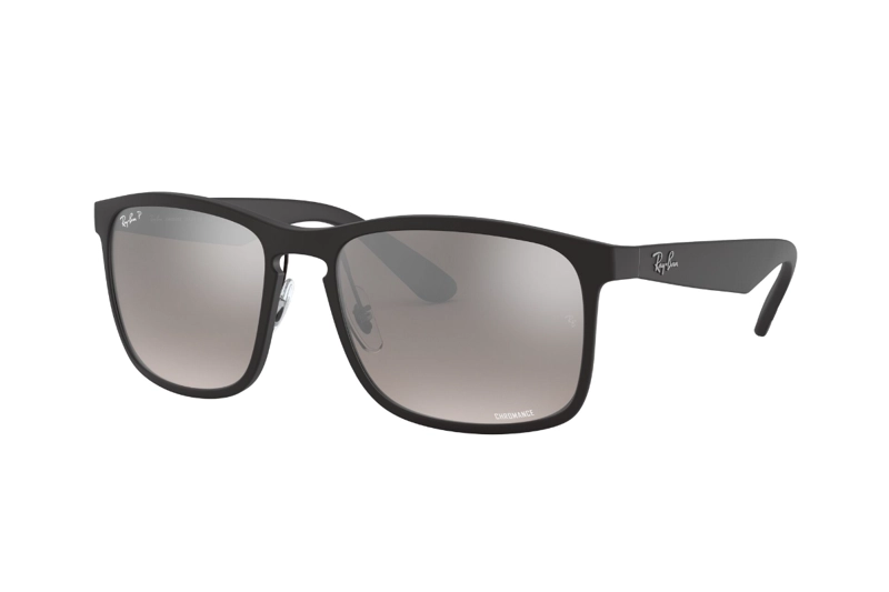 LENTES SOL RAY-BAN MATTE NEGRO POLARIZADOS - 2