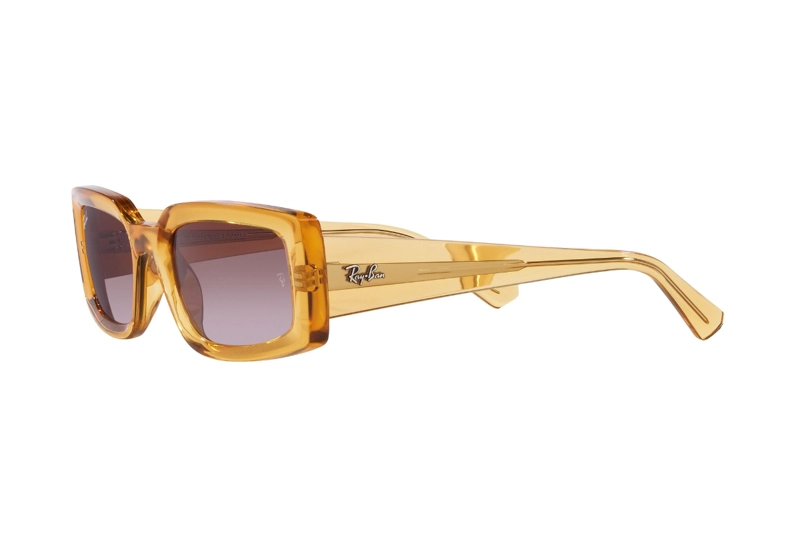 LENTES SOL RAY-BAN KILIANE TRANSPARENT YELLOW BIO-BASED SUSTENTABLE - 3