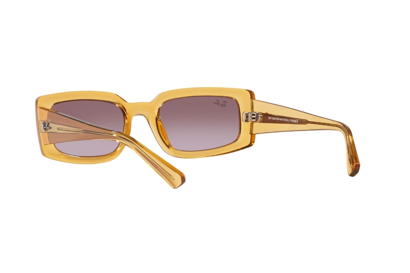 LENTES SOL RAY-BAN KILIANE TRANSPARENT YELLOW BIO-BASED SUSTENTABLE - 6