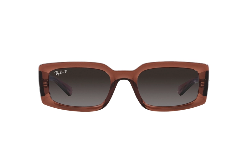 LENTES SOL RAY-BAN KILIANE TRANSPARENT BROWN POLARIZADOS BIO-BASED SUSTENTABLE - 1