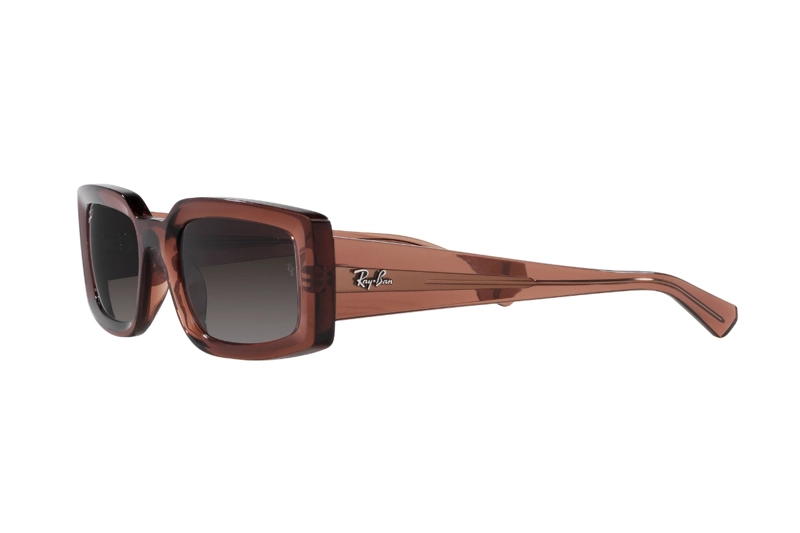LENTES SOL RAY-BAN KILIANE TRANSPARENT BROWN POLARIZADOS BIO-BASED SUSTENTABLE - 3