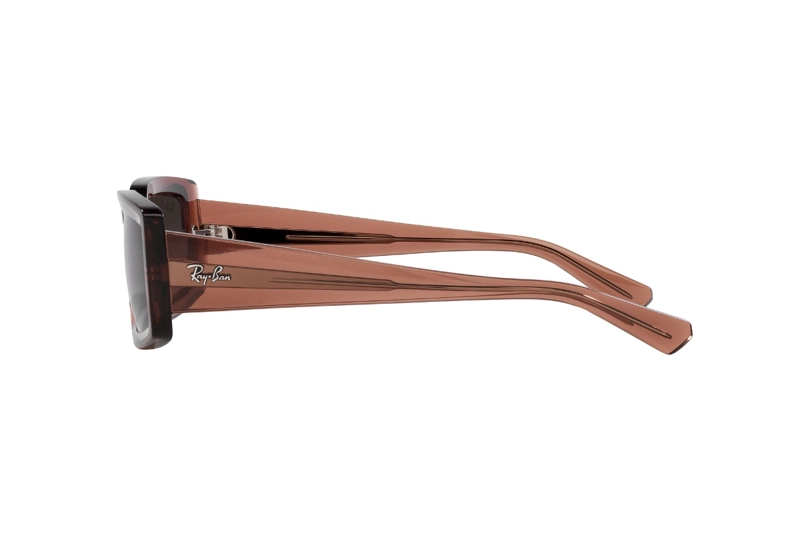LENTES SOL RAY-BAN KILIANE TRANSPARENT BROWN POLARIZADOS BIO-BASED SUSTENTABLE - 4