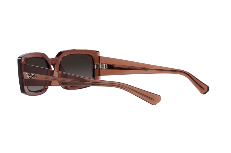 LENTES SOL RAY-BAN KILIANE TRANSPARENT BROWN POLARIZADOS BIO-BASED SUSTENTABLE - 5