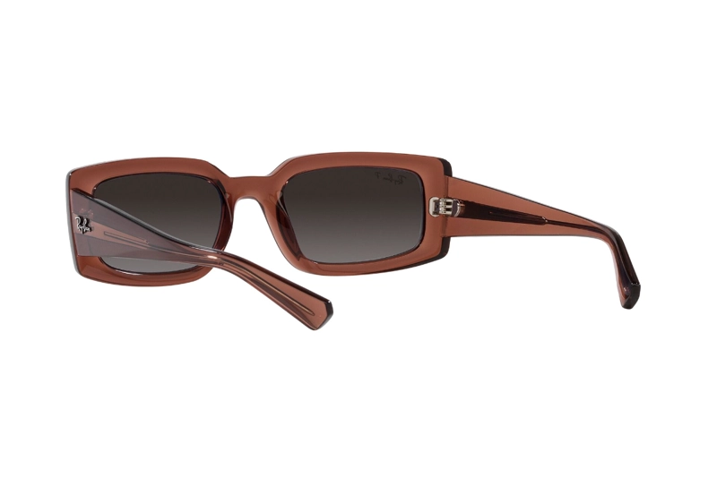 LENTES SOL RAY-BAN KILIANE TRANSPARENT BROWN POLARIZADOS BIO-BASED SUSTENTABLE - 6