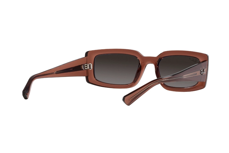 LENTES SOL RAY-BAN KILIANE TRANSPARENT BROWN POLARIZADOS BIO-BASED SUSTENTABLE - 8