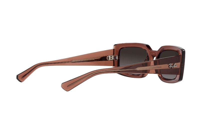 LENTES SOL RAY-BAN KILIANE TRANSPARENT BROWN POLARIZADOS BIO-BASED SUSTENTABLE - 9