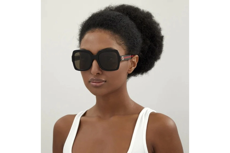 LENTES SOL GUCCI SHINY BLACK - 4