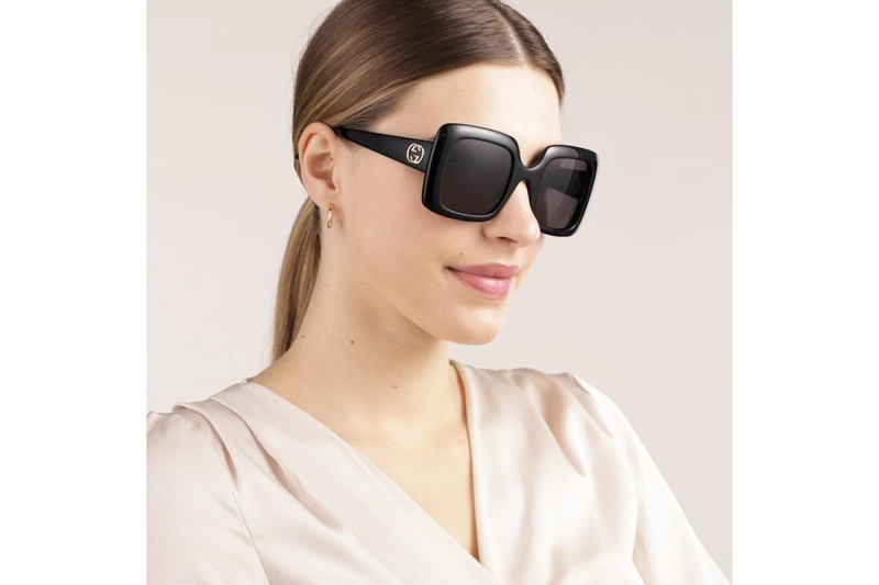 LENTES SOL GUCCI SHINY BLACK - 2
