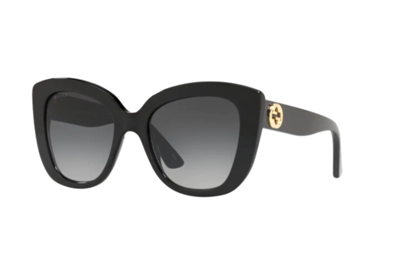 LENTES DE SOL NEGRO BRILLANTE GUCCI - 1