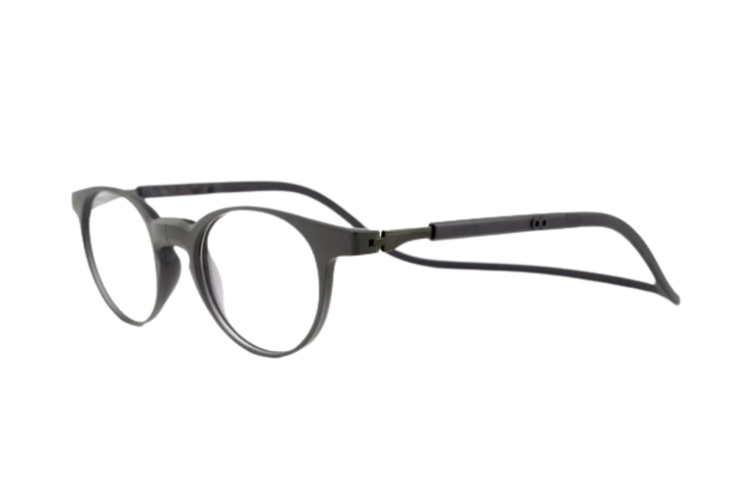 LENTES SLASTIK ÓPTICOS SOHO PRIME GRIS CON CLIP MAGNÉTICO - 1